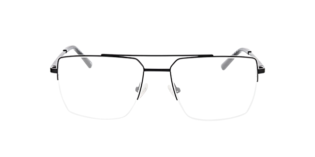 Hamburg Matzwart MetaalEyeglass Frames van B24, Vooraanzicht