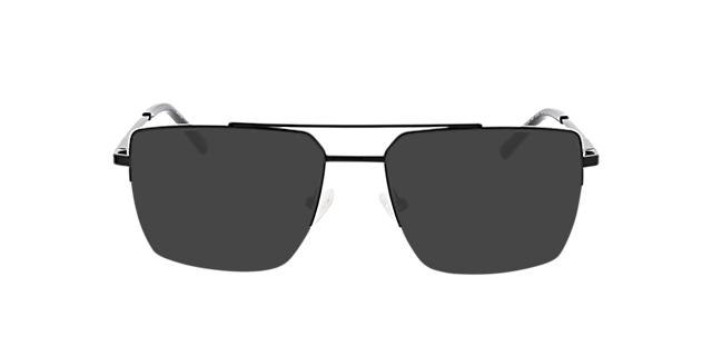 Hamburg Matzwart MetaalEyeglass Frames van B24, met getinte lenzen