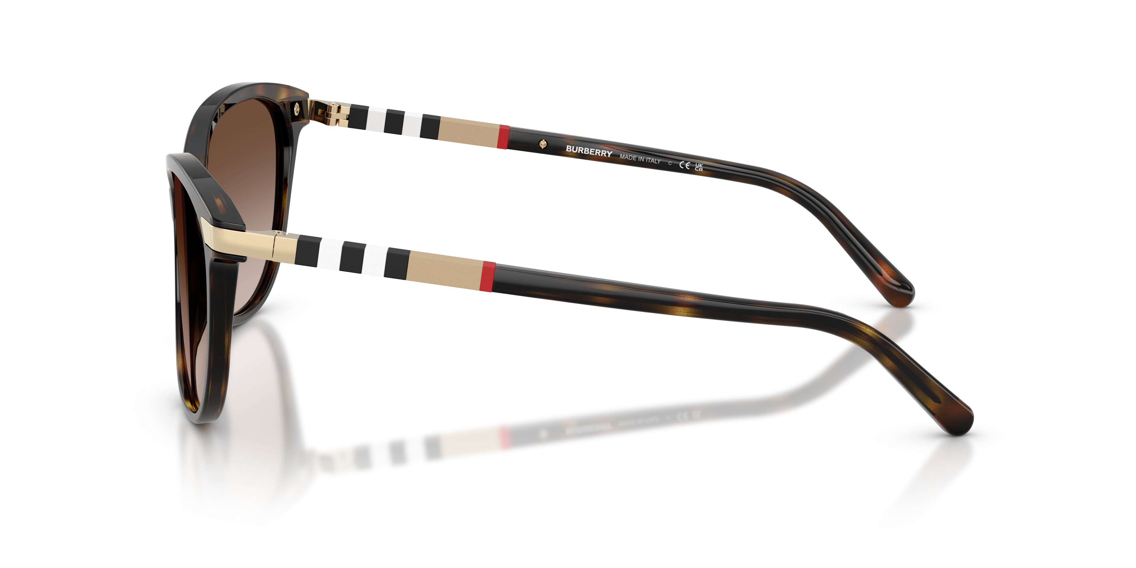 BE4216 Donker Havana AcetaatSunglass Frames van B24, Zijaanzicht