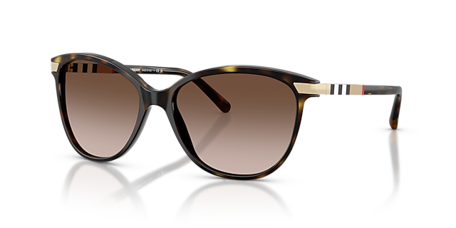 BE4216 Donker Havana AcetaatSunglass Frames van B24, Hoekweergave
