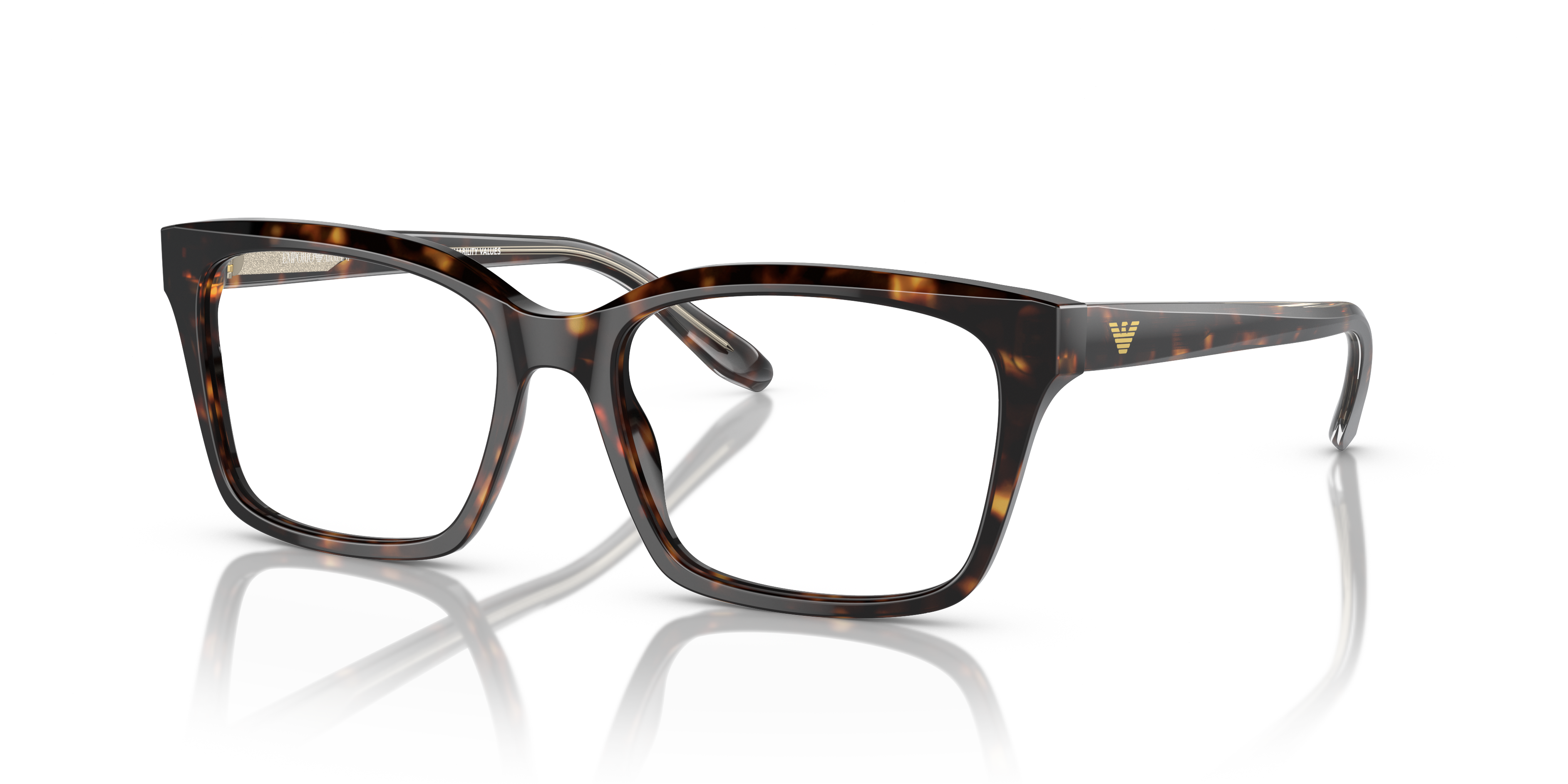 EA3219 Havana AcetaatEyeglass Frames van B24, Hoekweergave