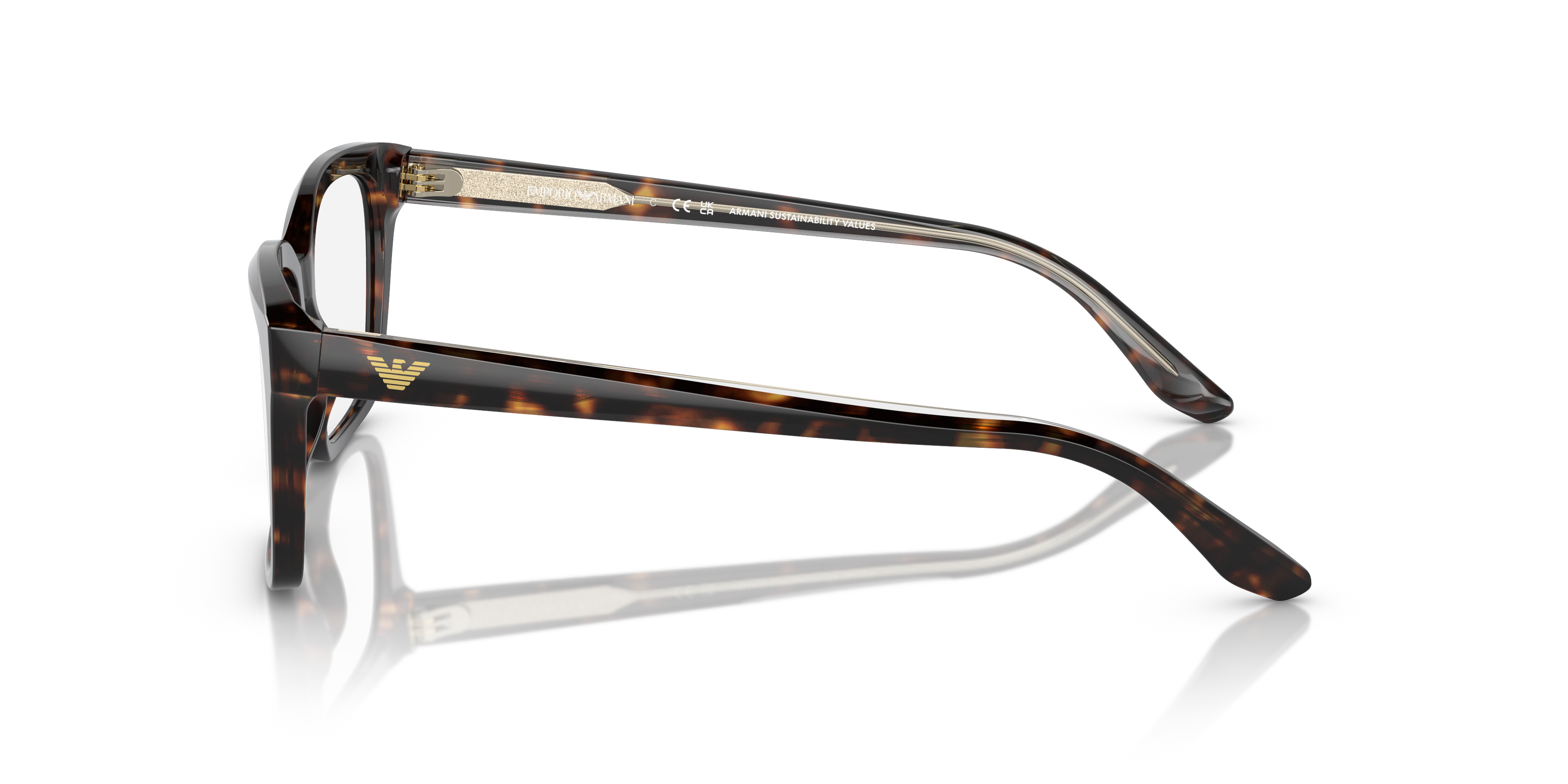 EA3219 Havana AcetaatEyeglass Frames van B24, Zijaanzicht