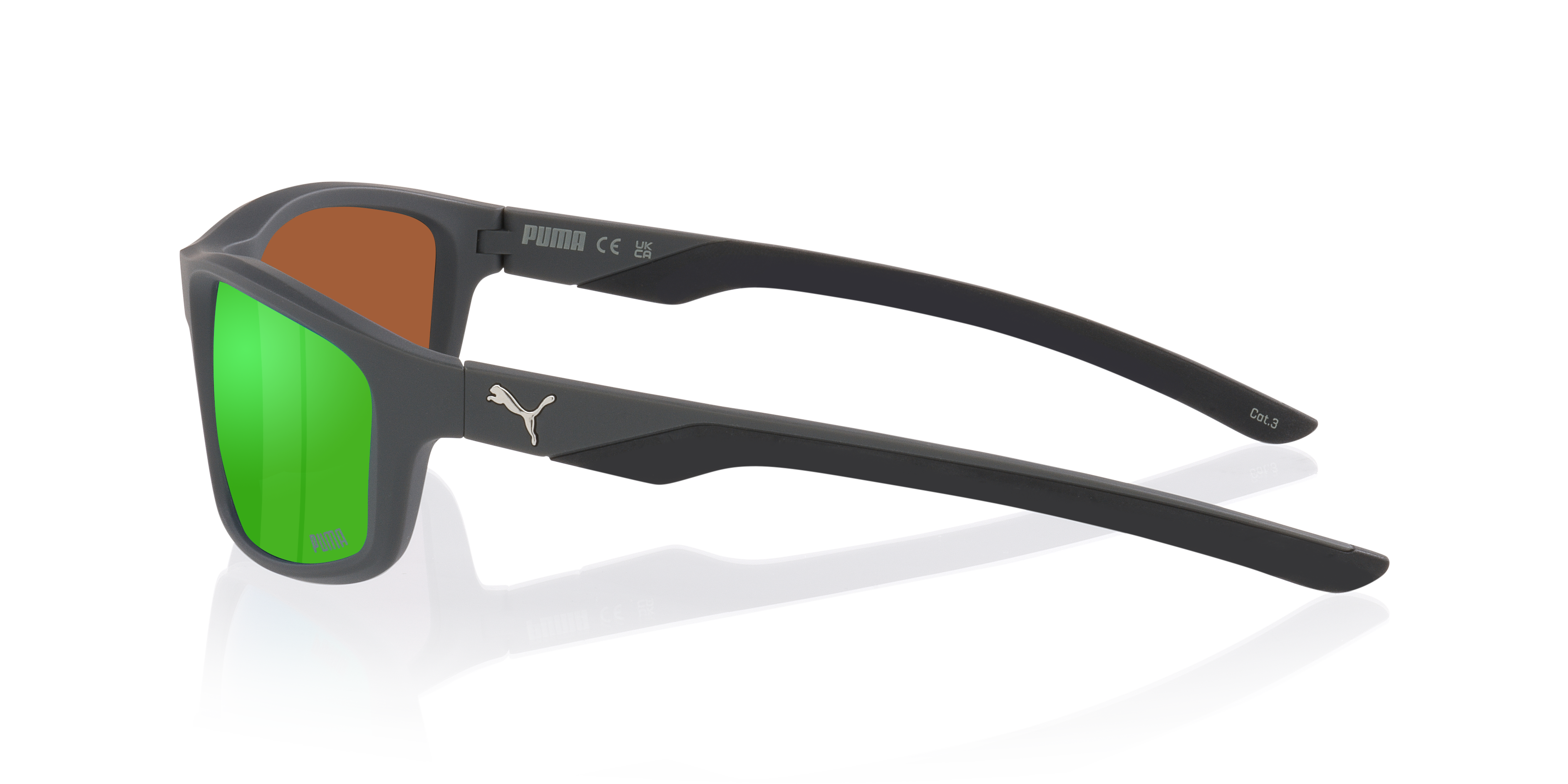 PU0480S Grijs KunststofSunglass Frames van B24, Zijaanzicht