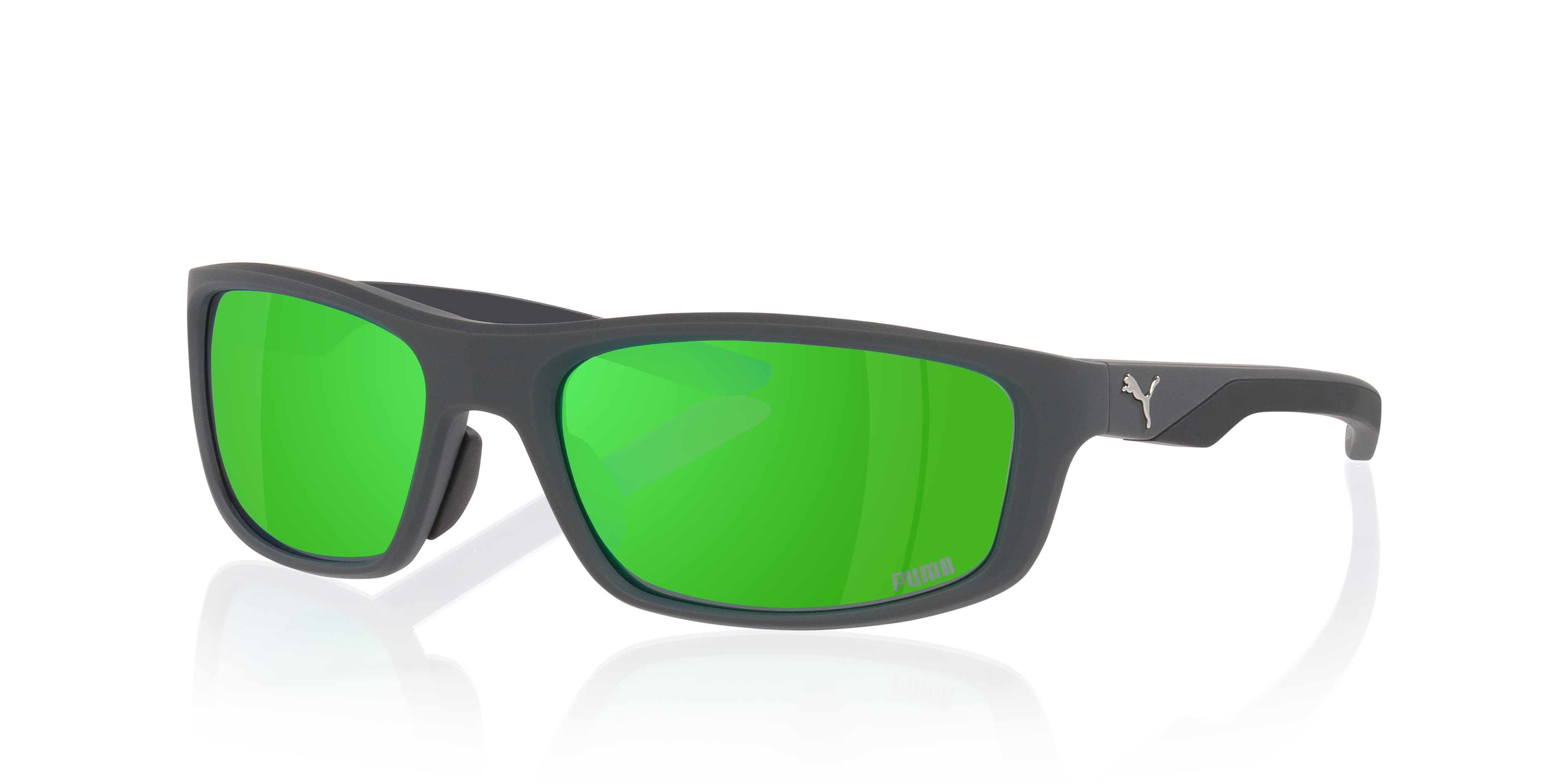 PU0480S Grijs KunststofSunglass Frames van B24, Hoekweergave