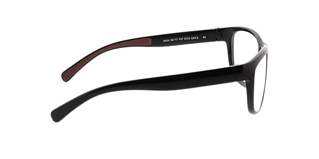 Pulse Zwart & rood KunststofEyeglass Frames van B24, Zijaanzicht