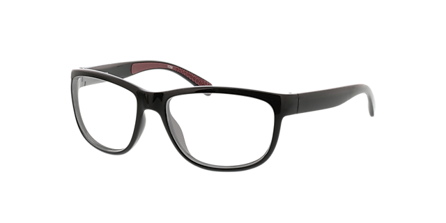 Pulse Zwart & rood KunststofEyeglass Frames van B24, Hoekweergave