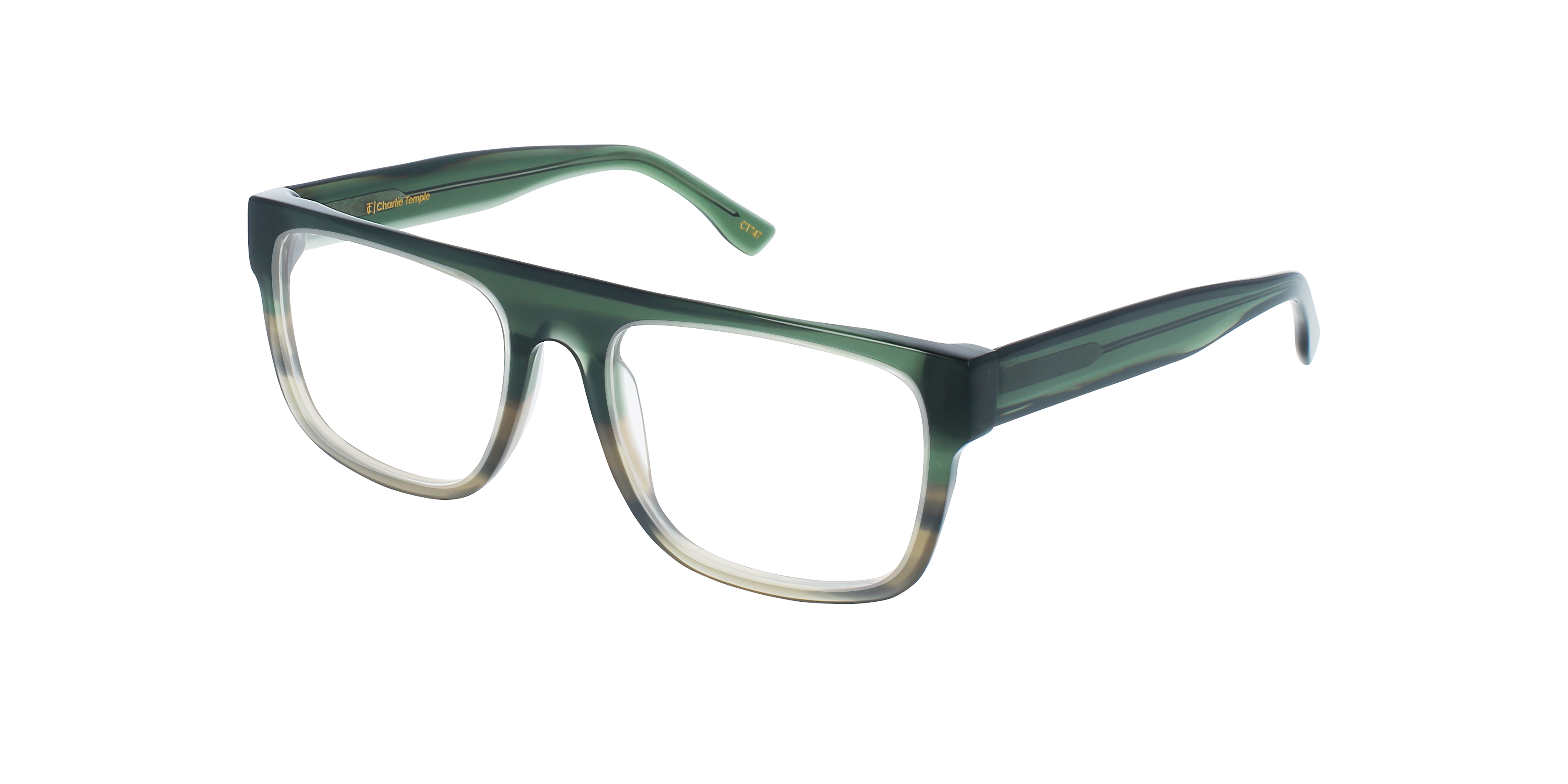 Jagger Khaki Fade AcetatEyeglass Frames von B24, Dreiviertelansicht