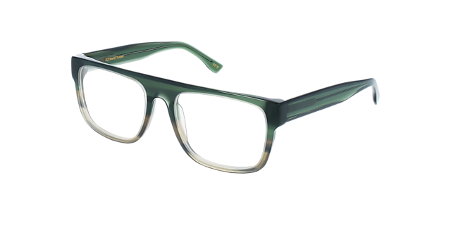 Jagger Khaki Fade AcetaatEyeglass Frames van B24, Hoekweergave