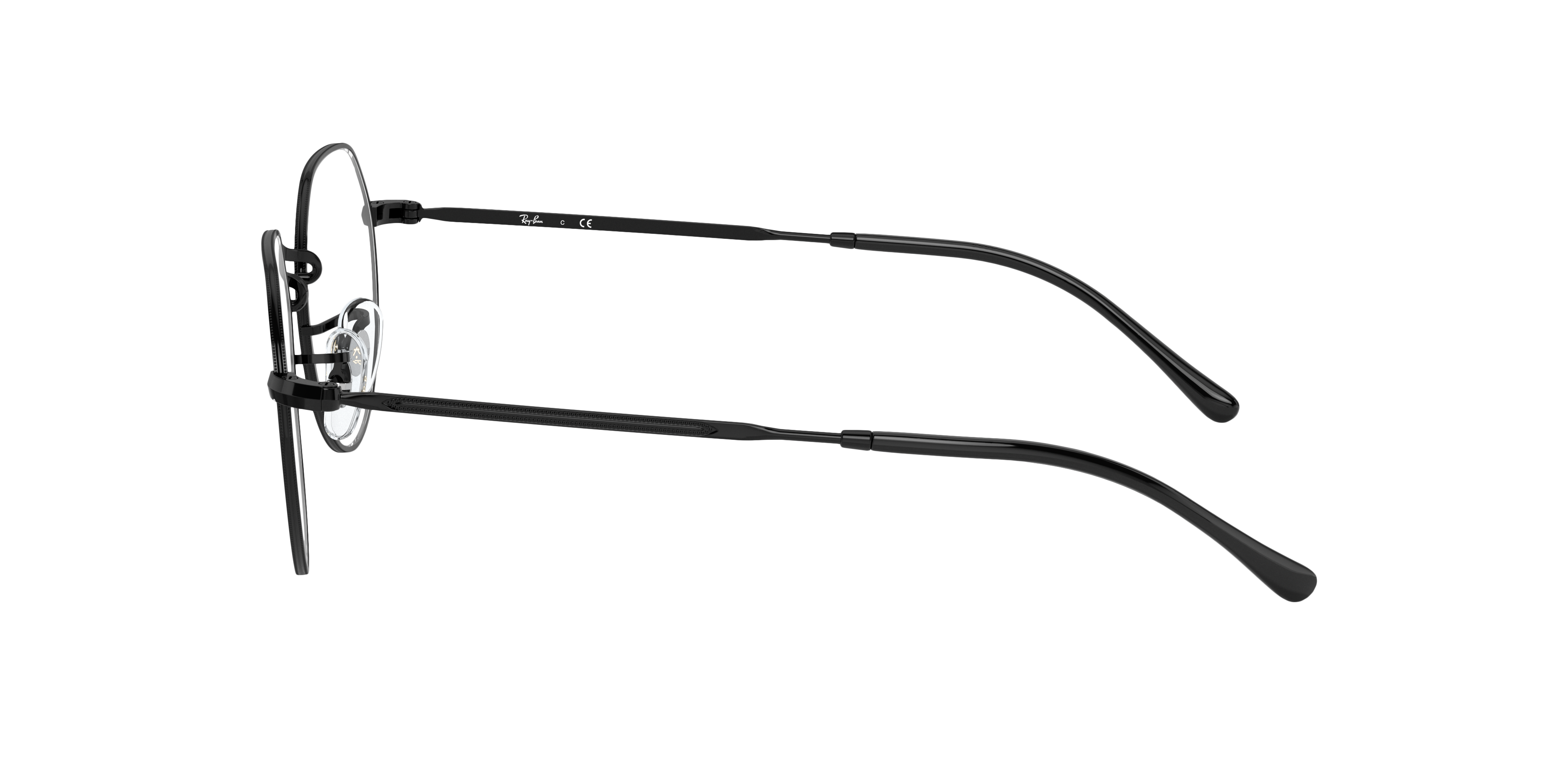 RB6465 Schwarz MetallEyeglass Frames von B24, Seitenansicht