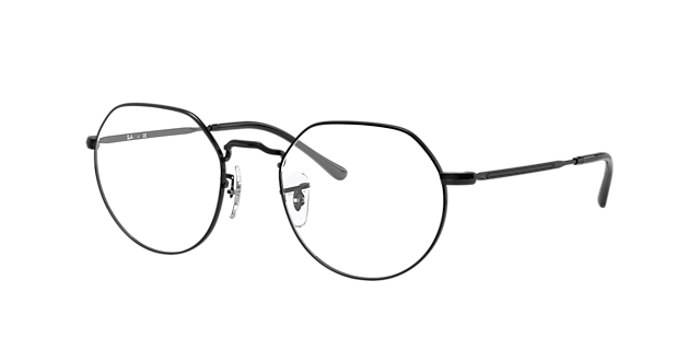 RB6465 Schwarz MetallEyeglass Frames von B24, Dreiviertelansicht