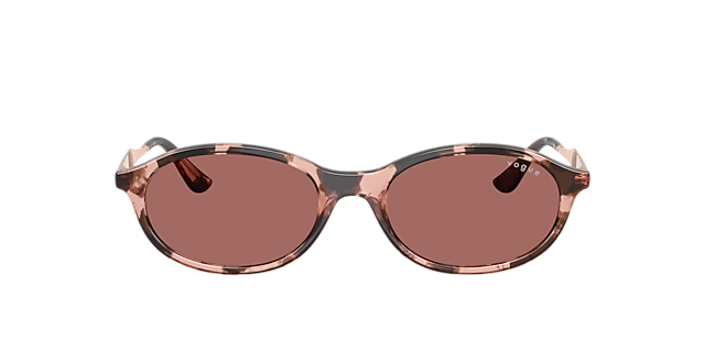 VO5625S Rose Havana KunststofSunglass Frames van B24, met getinte lenzen