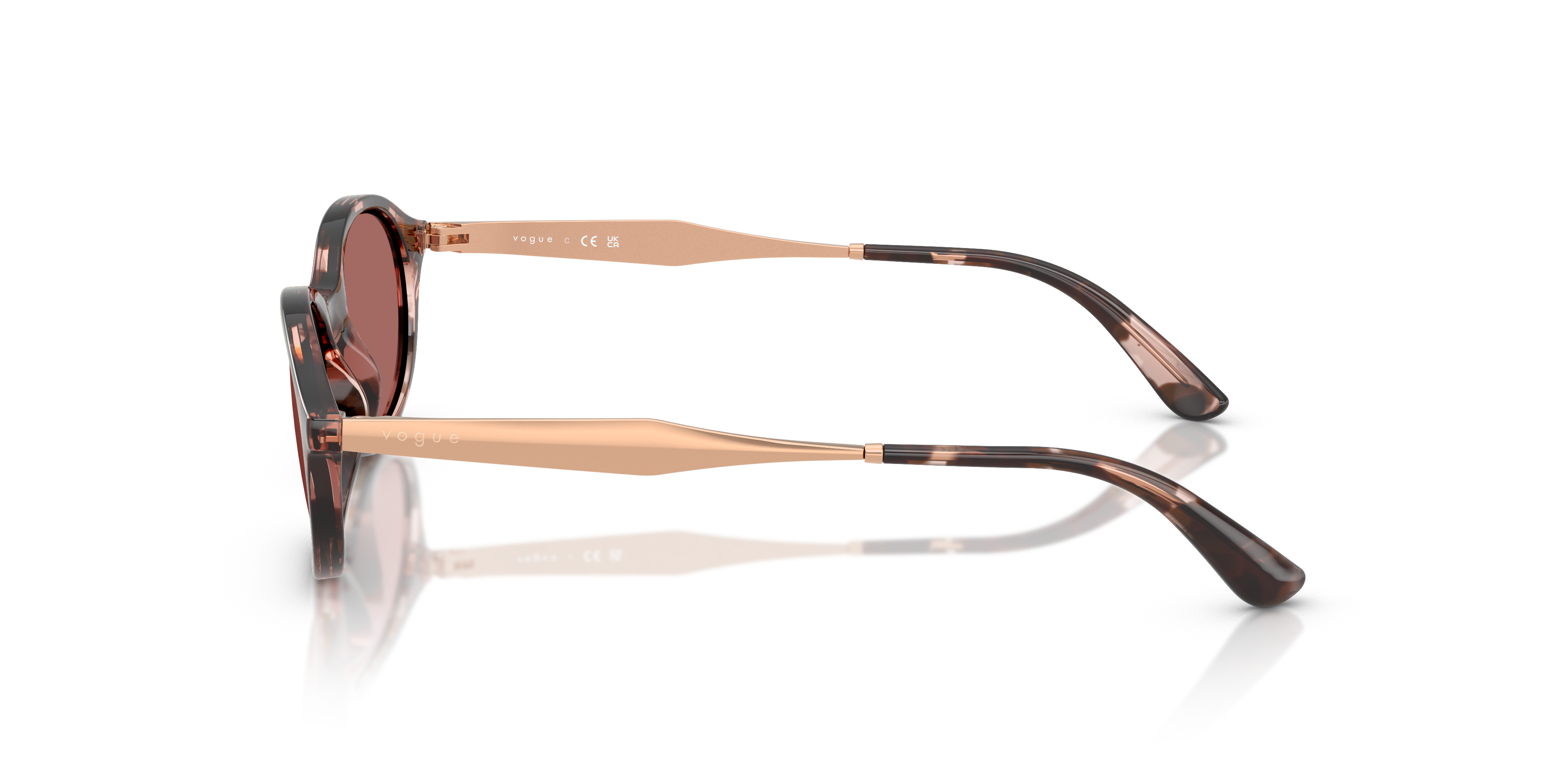 VO5625S Rose Havana KunststoffSunglass Frames von B24, Seitenansicht