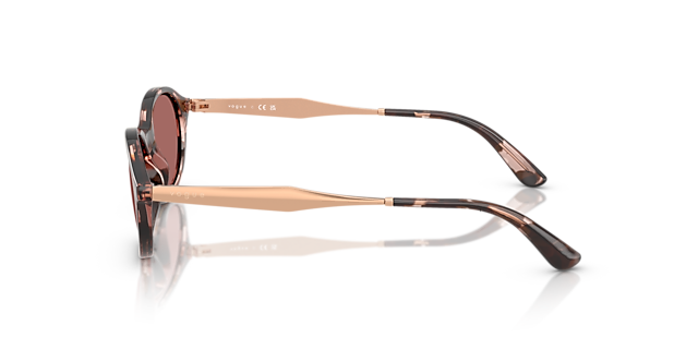 VO5625S Rose Havana KunststofSunglass Frames van B24, Zijaanzicht