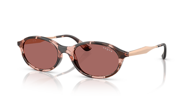 VO5625S Rose Havana KunststofSunglass Frames van B24, Hoekweergave