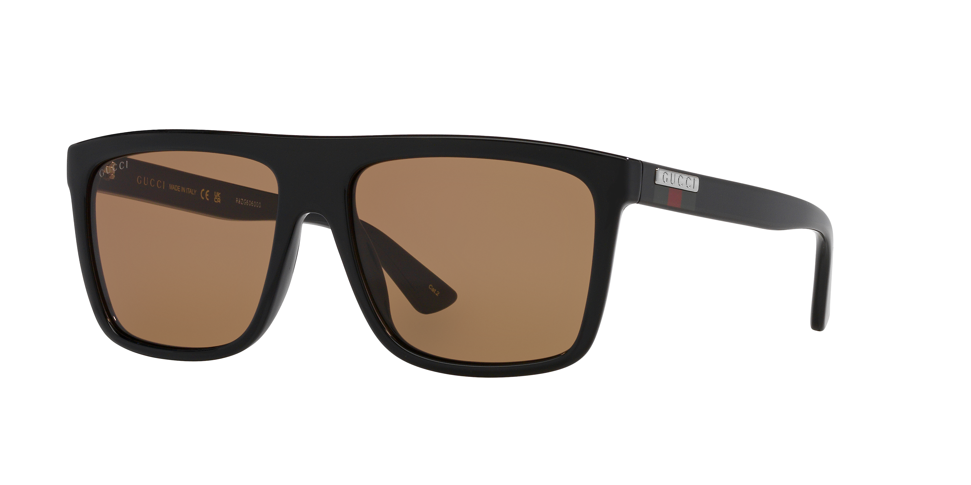 GG0748S Glanzend goud KunststofSunglass Frames van B24, Hoekweergave