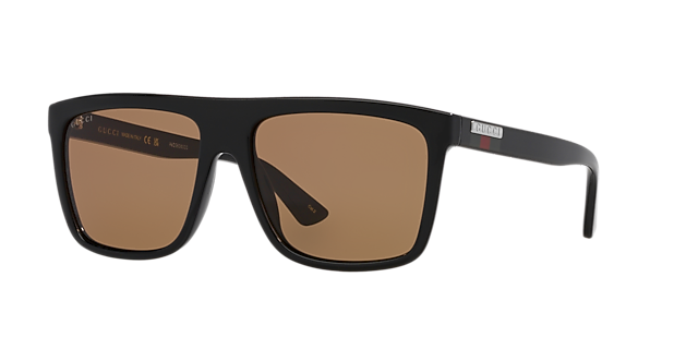 GG0748S Glanzend goud KunststofSunglass Frames van B24, Hoekweergave