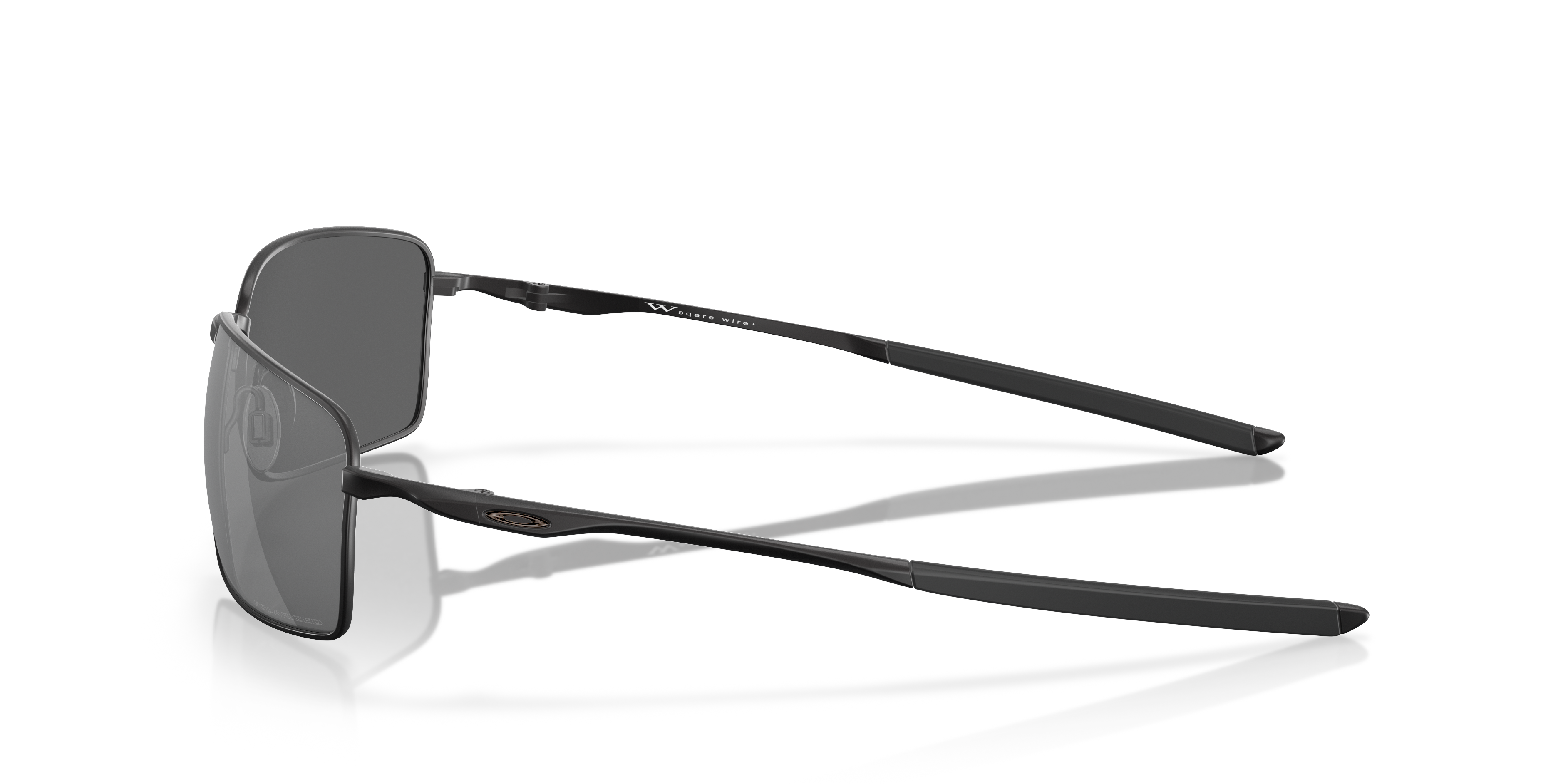 Square Wire™ Matt Schwarz MetallSunglass Frames von B24, Seitenansicht