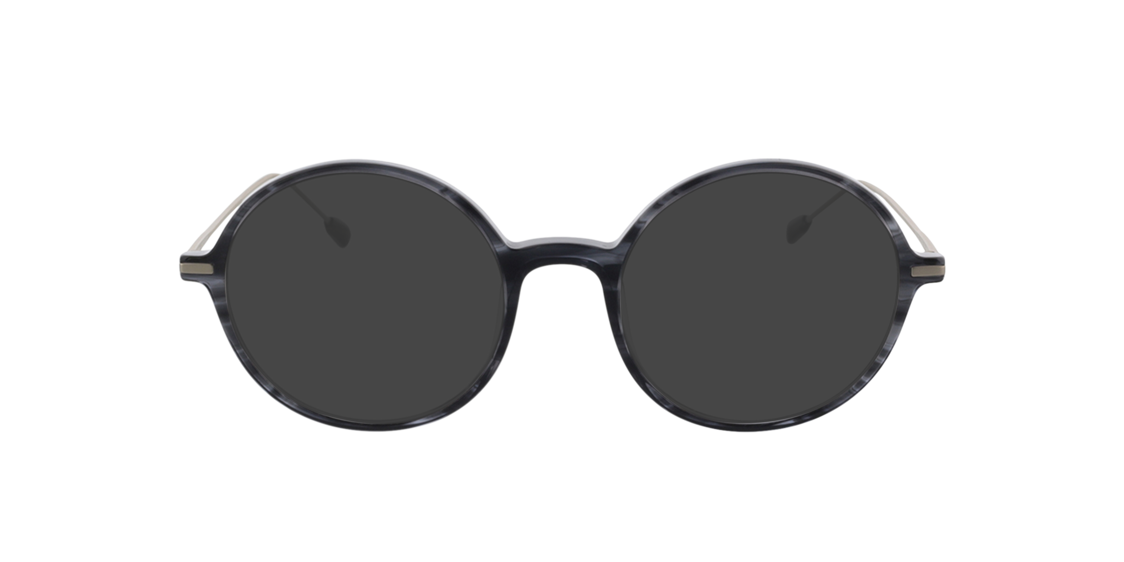 Edison Grijs hoorn  &  matzilver AcetaatEyeglass Frames van B24, met getinte lenzen