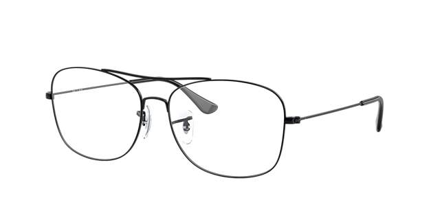 RB6499 Schwarz MetallEyeglass Frames von B24, Dreiviertelansicht