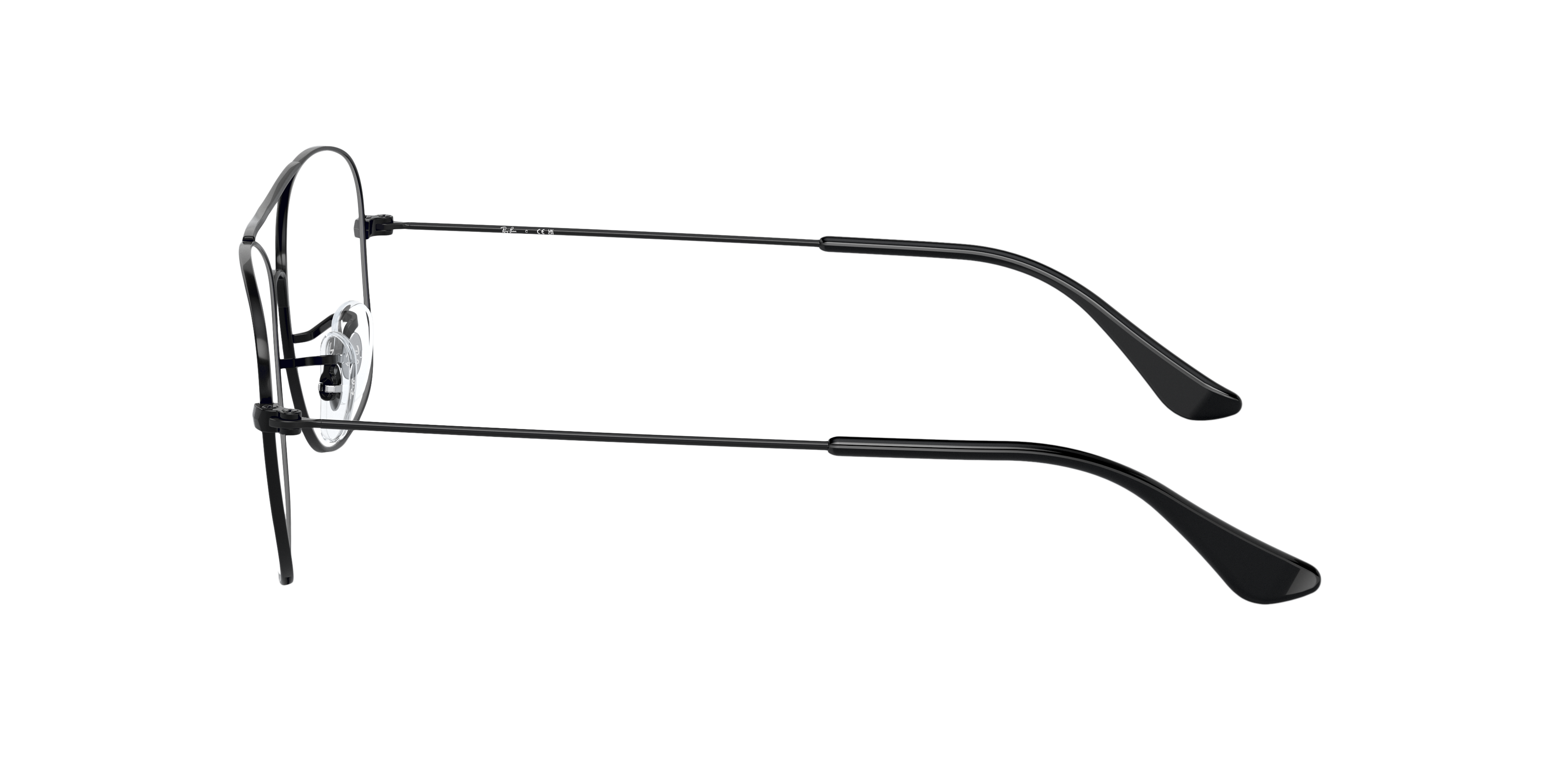 RB6499 Zwart MetaalEyeglass Frames van B24, Zijaanzicht