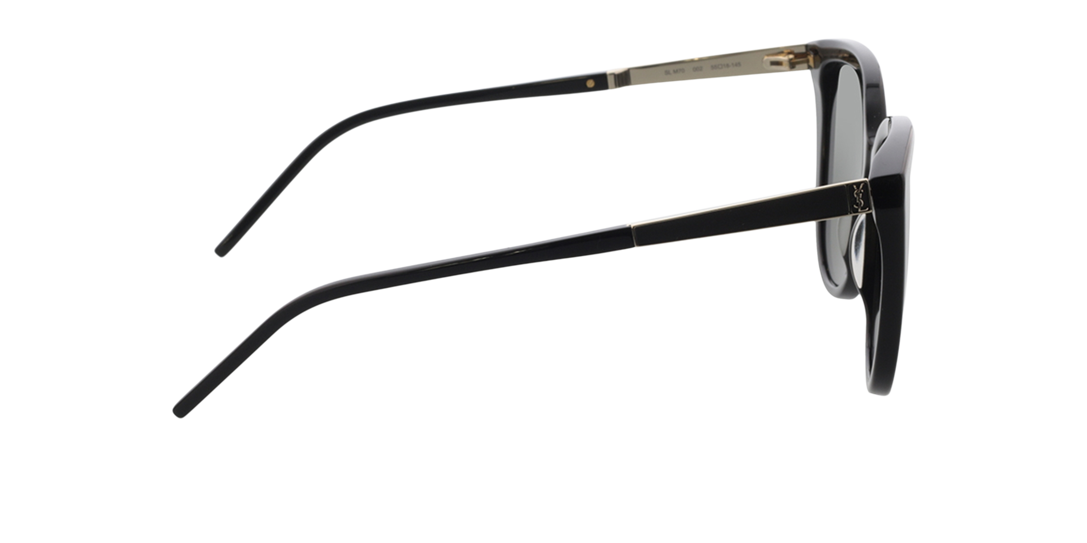 SL M70-002 Schwarz AcetatSunglass Frames von B24, Seitenansicht