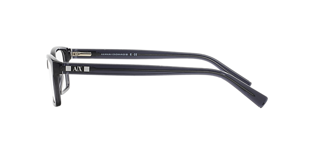 AX3007 Glanzend Transparant Grijs KunststofEyeglass Frames van B24, Zijaanzicht