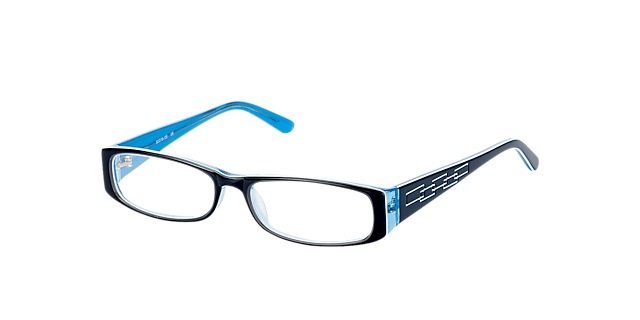 Florence Donkerblauw  &  blauw AcetaatEyeglass Frames van B24, Hoekweergave