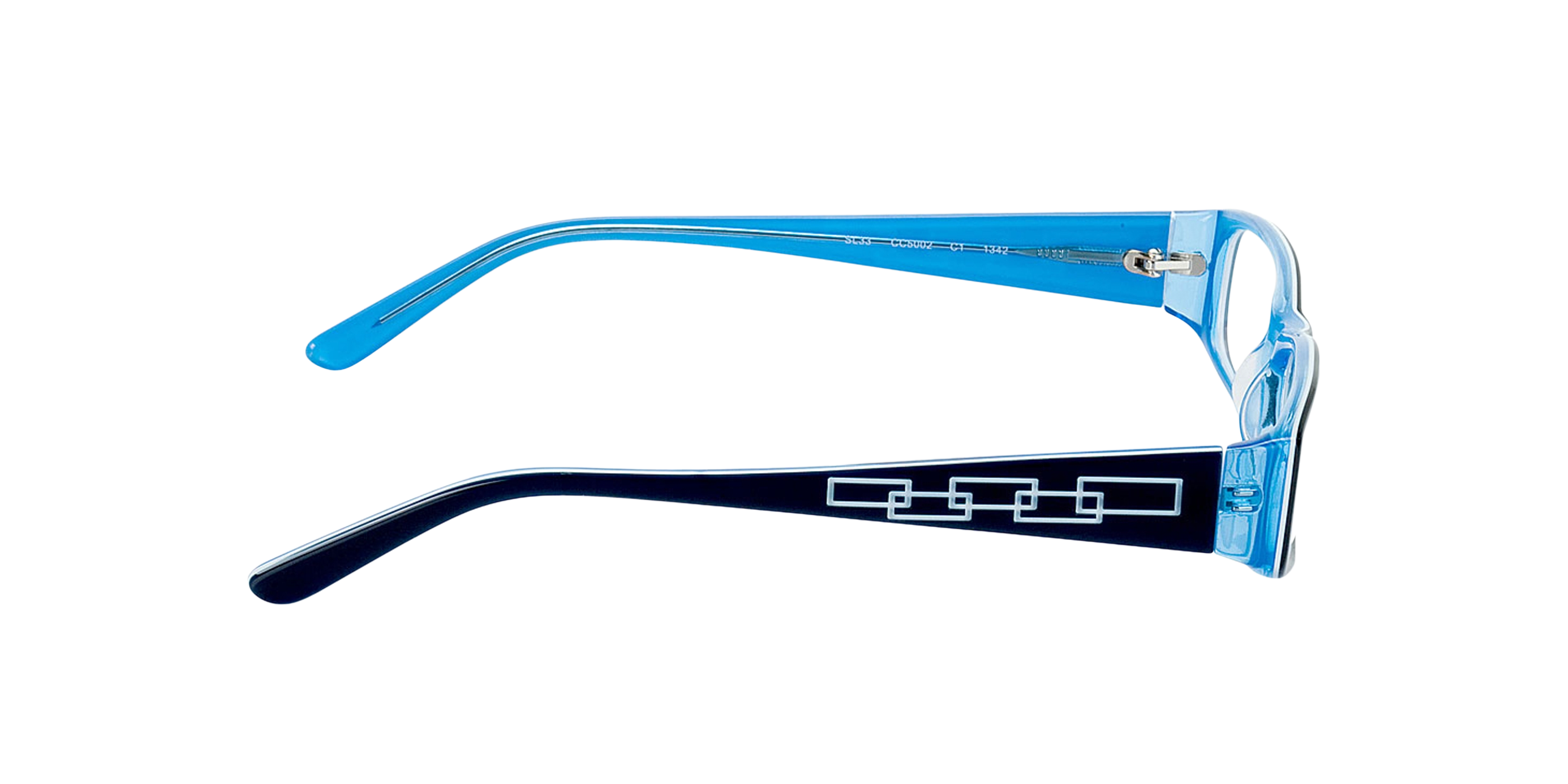 Florence Donkerblauw  &  blauw AcetaatEyeglass Frames van B24, Zijaanzicht