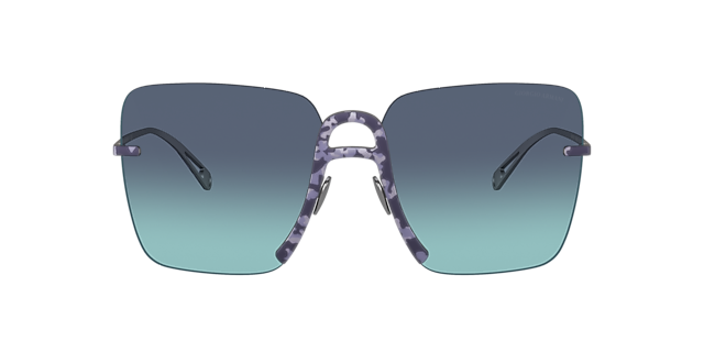 AR6118 Havana Blue MetaalSunglass Frames van B24, Vooraanzicht