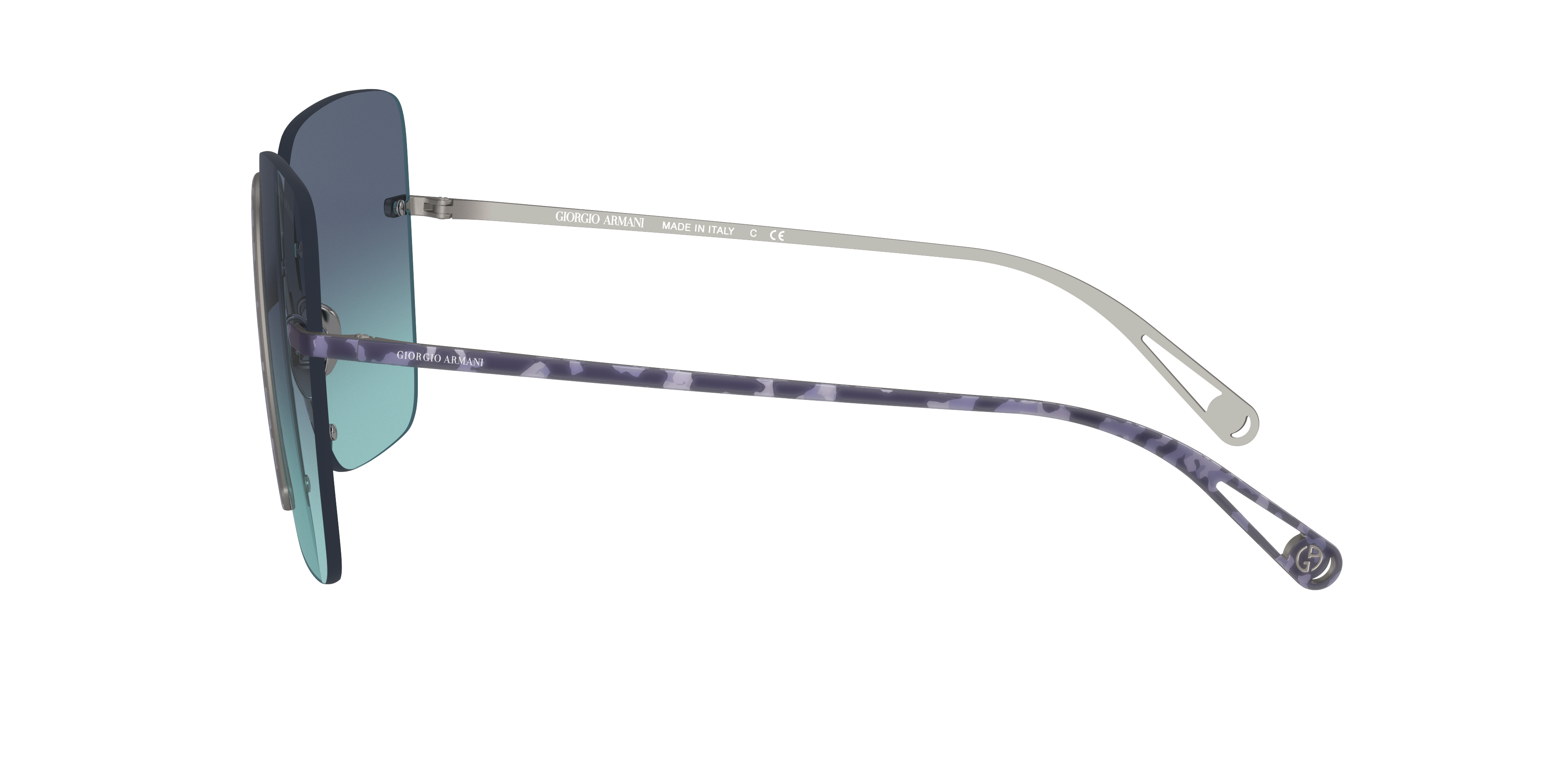 AR6118 Havana Blue MetallSunglass Frames von B24, Seitenansicht