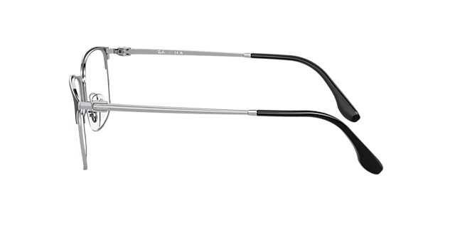 RB6494 Zwart op zilver MetaalEyeglass Frames van B24, Zijaanzicht