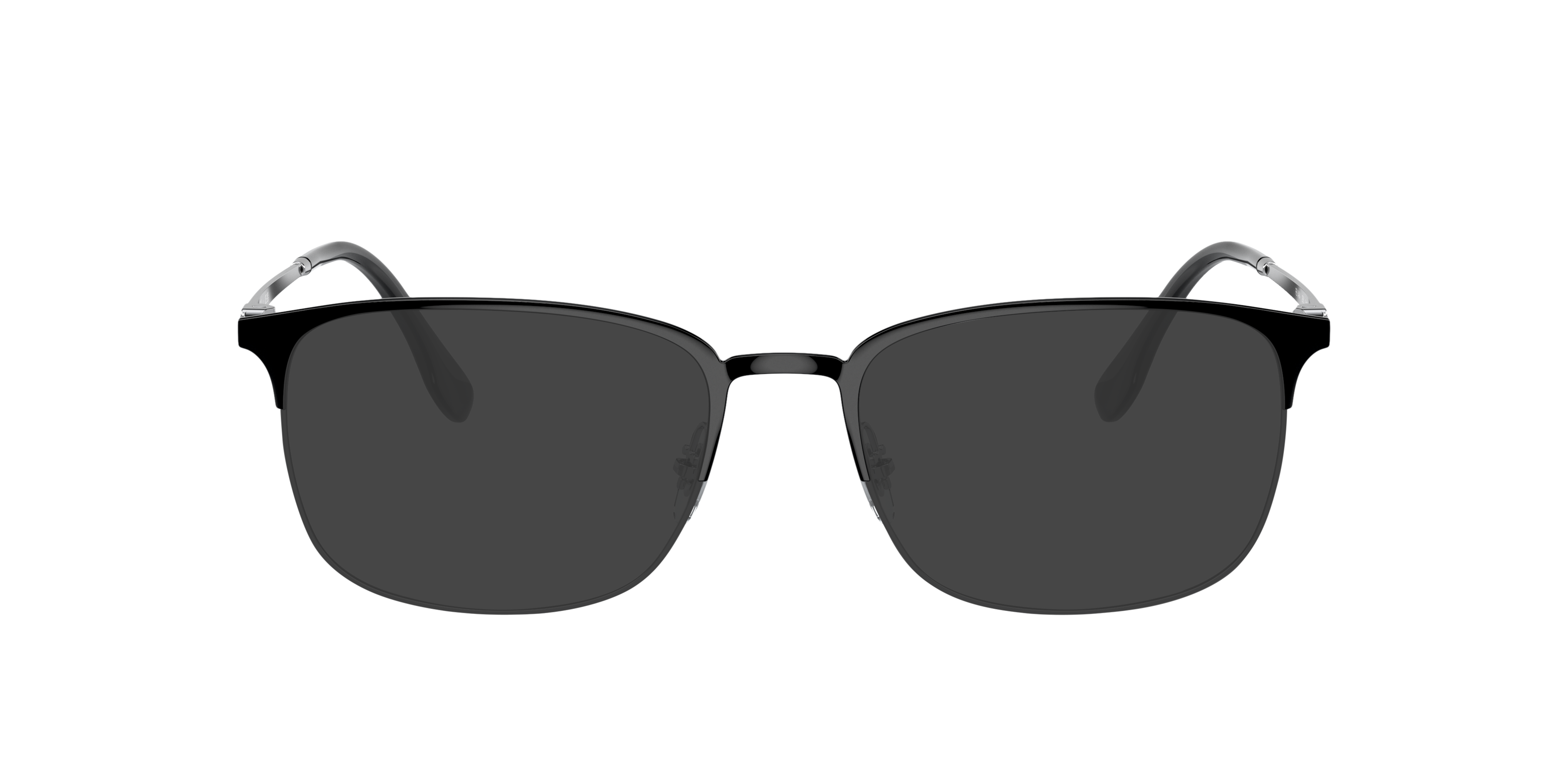 RB6494 Zwart op zilver MetaalEyeglass Frames van B24, met getinte lenzen