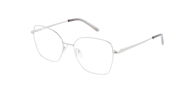 Lotte Silver Metal MetallEyeglass Frames von B24, Dreiviertelansicht