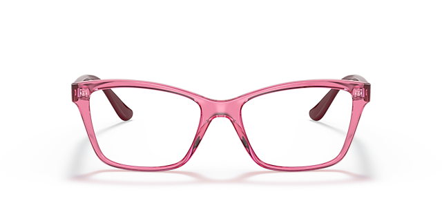 VO5420 Transparant kersenrood KunststofEyeglass Frames van B24, Vooraanzicht