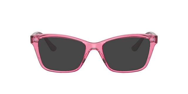 VO5420 Transparant kersenrood KunststofEyeglass Frames van B24, met getinte lenzen