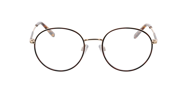 Mallow Goud  &  Havana MetaalEyeglass Frames van B24, Vooraanzicht
