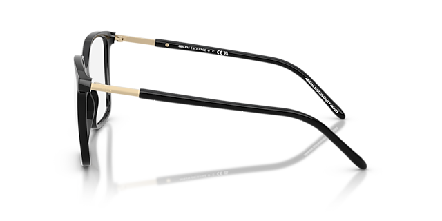 AX3132 Schwarz glänzend KunststoffEyeglass Frames von B24, Seitenansicht