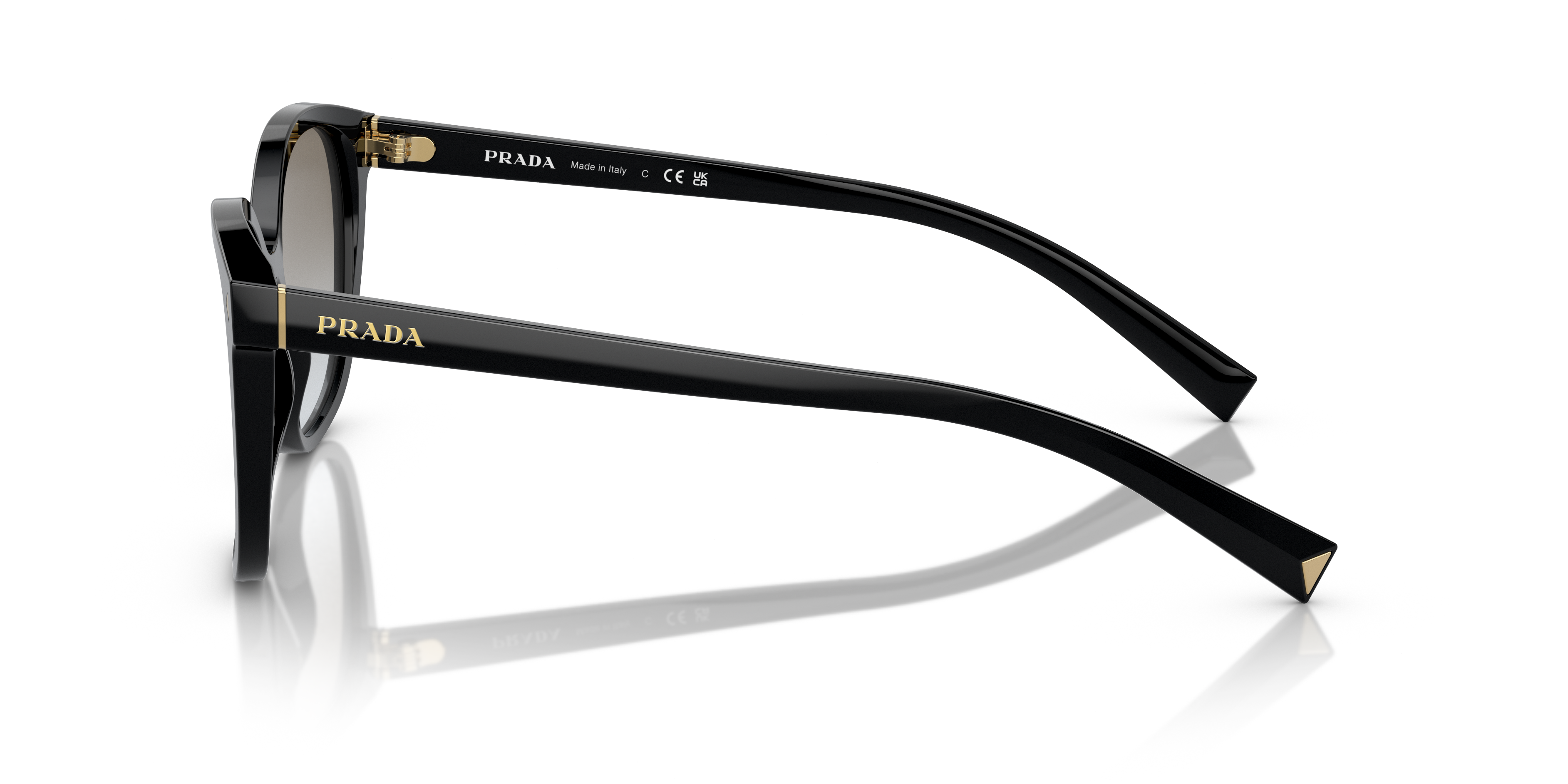 PR 22ZS Schwarz AcetatSunglass Frames von B24, Seitenansicht