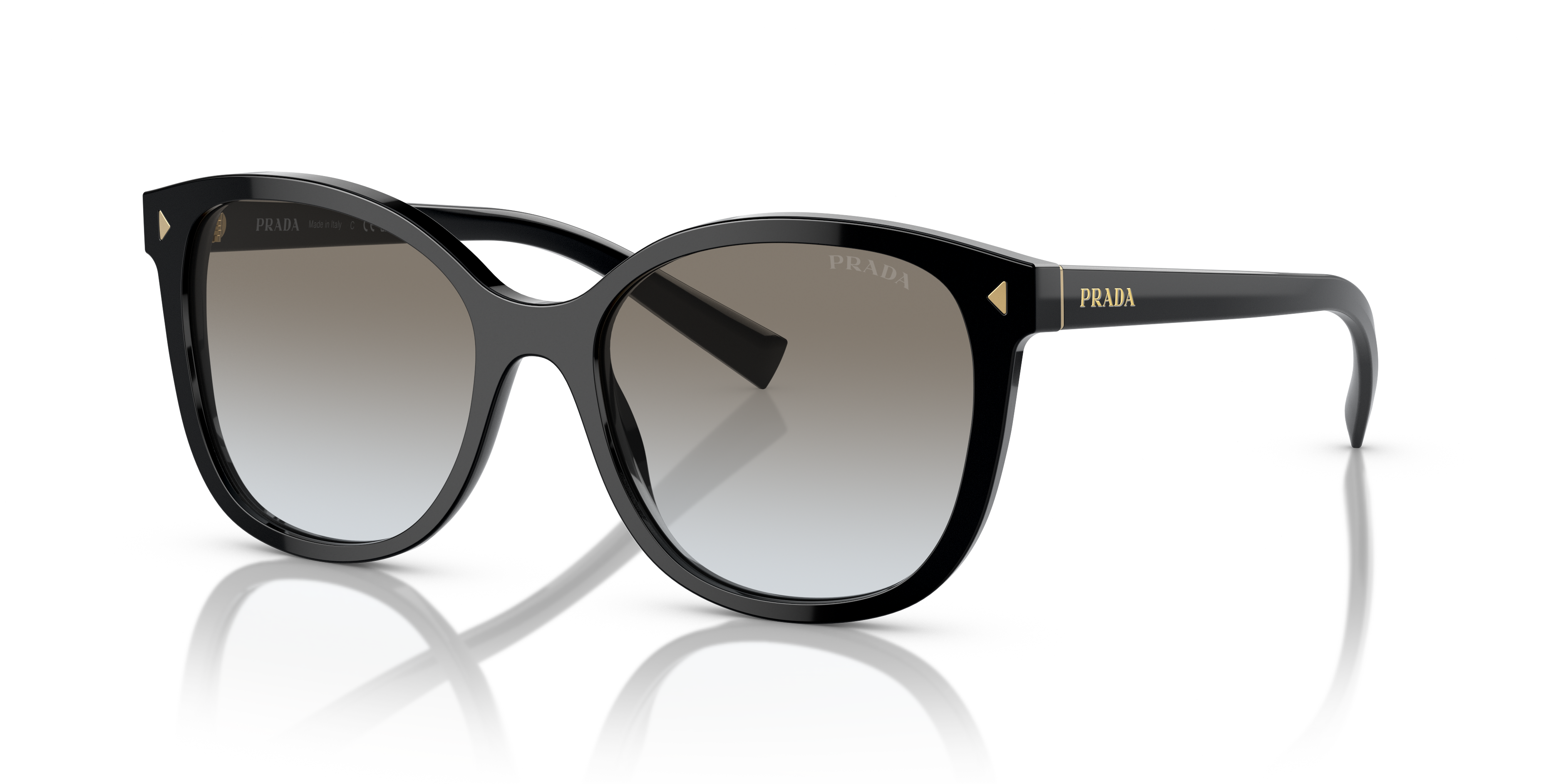 PR 22ZS Schwarz AcetatSunglass Frames von B24, Dreiviertelansicht