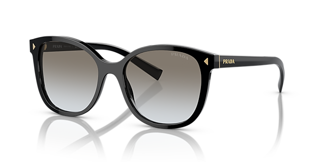 PR 22ZS Zwart AcetaatSunglass Frames van B24, Hoekweergave