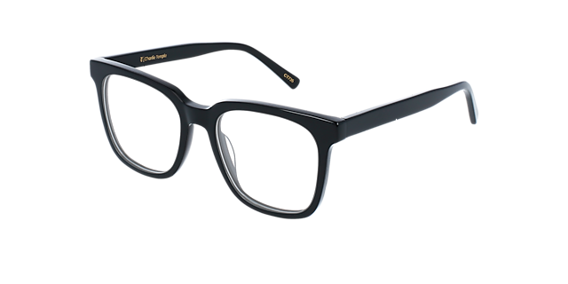 Stella Jet Black AcetaatEyeglass Frames van B24, Hoekweergave