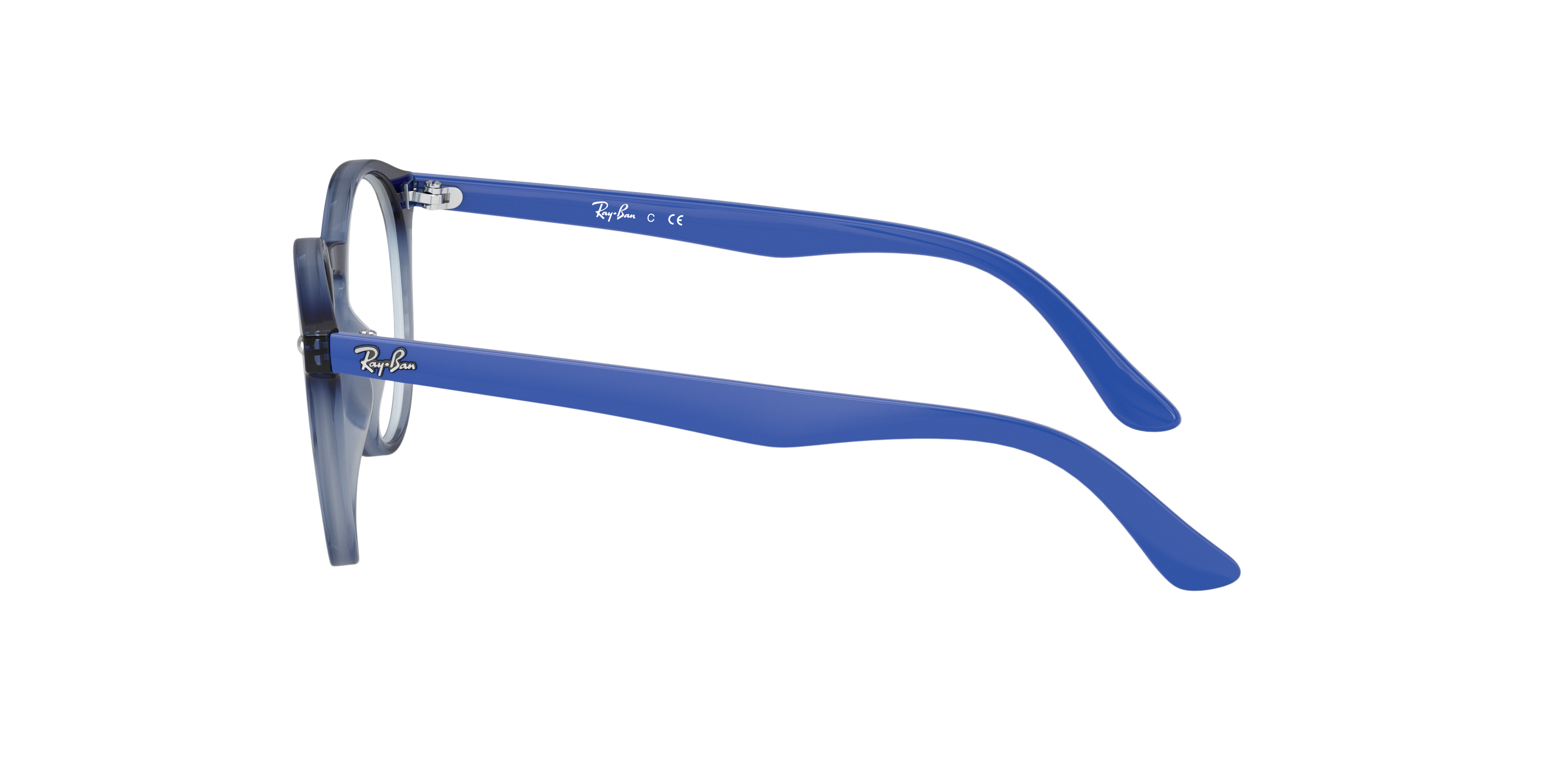 RB1594 Blau transparent KunststoffEyeglass Frames von B24, Seitenansicht