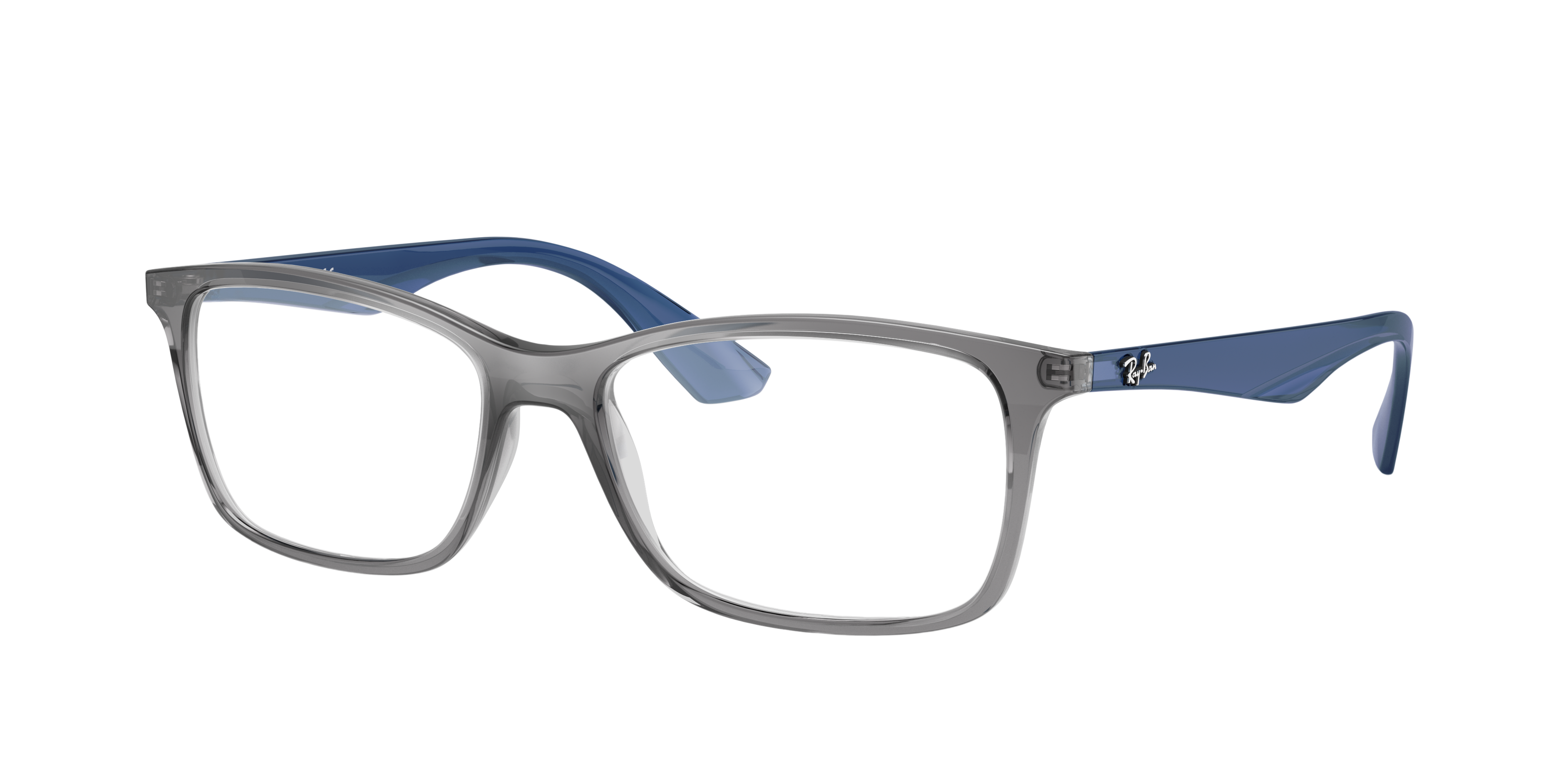 RB7047 Transparant grijs KunststofEyeglass Frames van B24, Hoekweergave