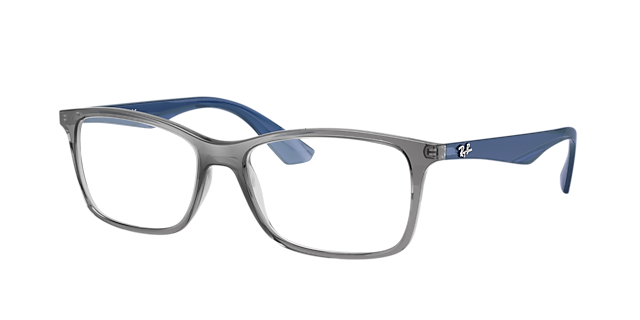 RB7047 Transparant grijs KunststofEyeglass Frames van B24, Hoekweergave