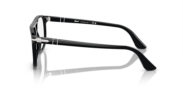 PO3329V Zwart AcetaatEyeglass Frames van B24, Zijaanzicht