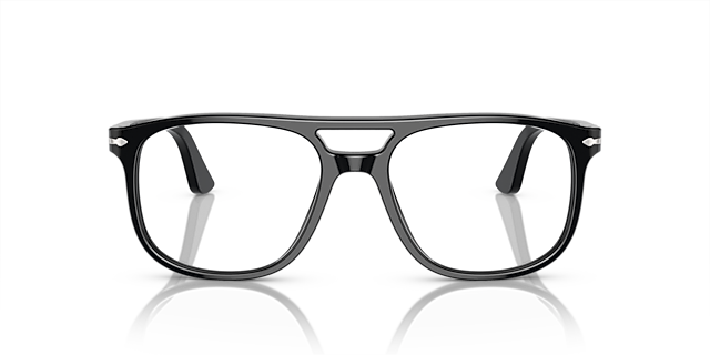 PO3329V Zwart AcetaatEyeglass Frames van B24, Vooraanzicht