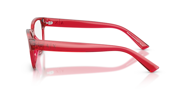 AX3134U Transparant kersenrood KunststofEyeglass Frames van B24, Zijaanzicht