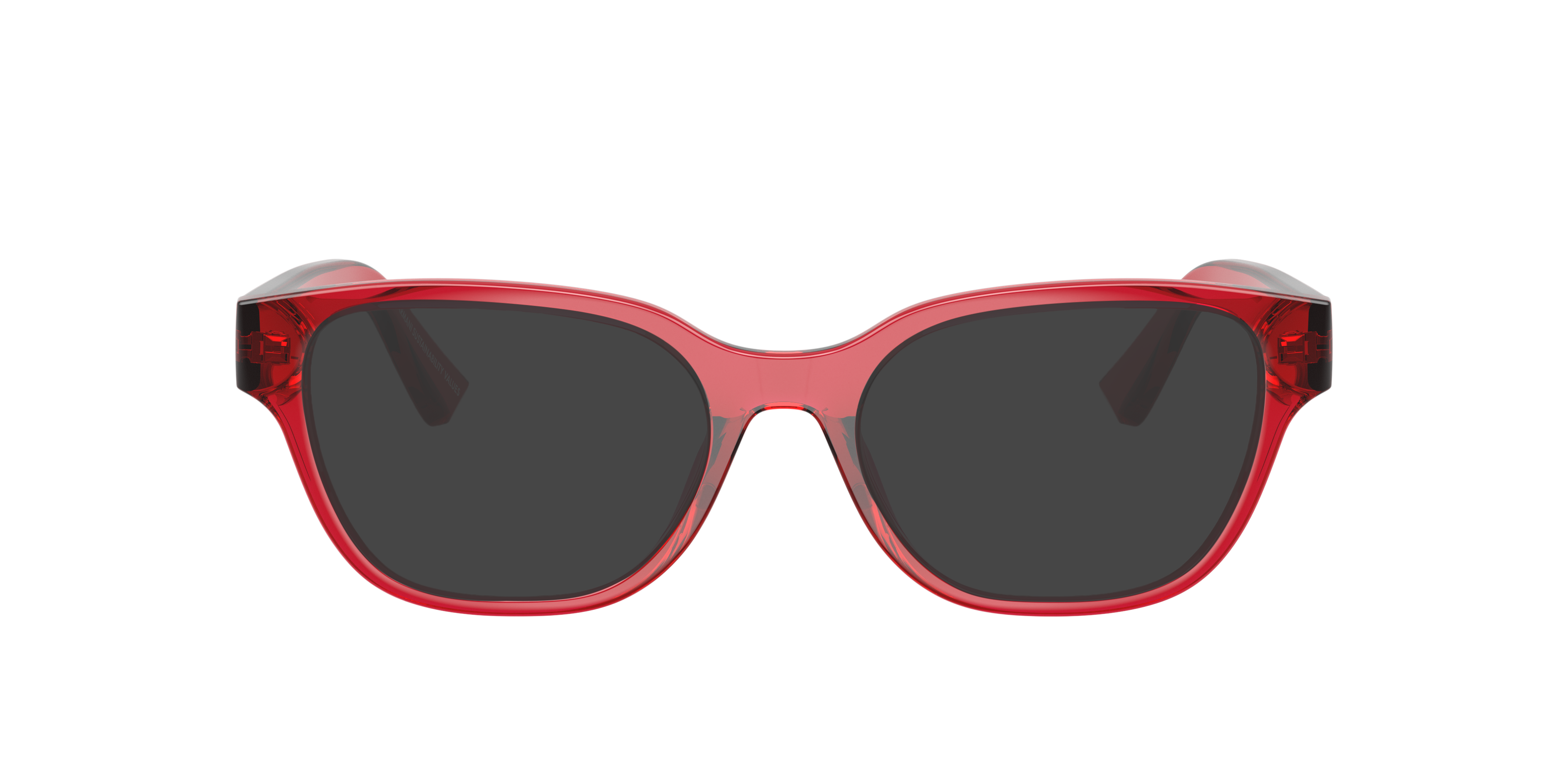 AX3134U Transparant kersenrood KunststofEyeglass Frames van B24, met getinte lenzen