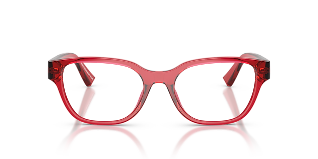 AX3134U Transparant kersenrood KunststofEyeglass Frames van B24, Vooraanzicht