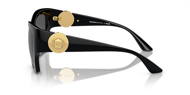 VE4452 Zwart KunststofSunglass Frames van B24, Zijaanzicht